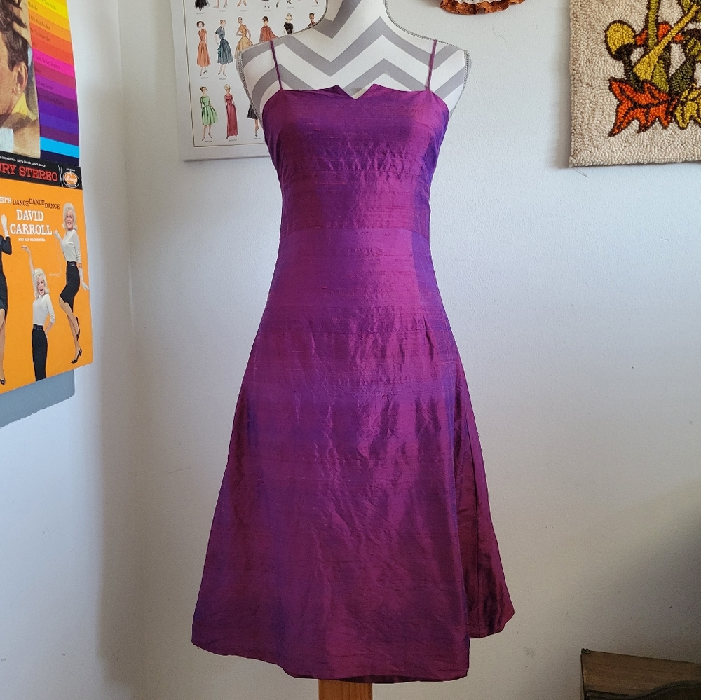 Kimera | Magenta A-Line Shantung Dress